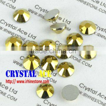 China SS4-SS40 Non hotfix crystals stones, Aurum colour bulk non hot fix rhinestones for nail arts