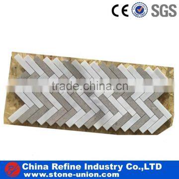 Wholesale Leaf Shape Water Jet Marble Mosaic Tile photo-3