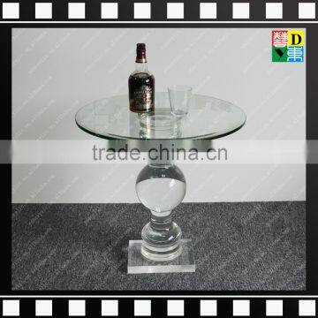 2016 Fashion custom design Clear round acrylic coffee/dining table From China