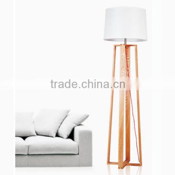 natural wood floor lamp