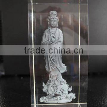 3D laser Crystal GuanYin Buddha gifts