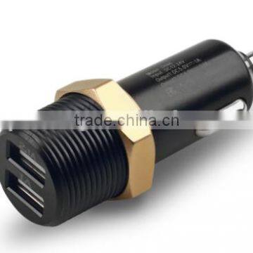 professional dual usb port USB car charger 2A