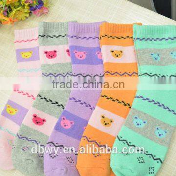 Colorful Bear Pattern Pure Cotton Terry Socks for Women and Girls photo-5