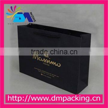 High quality black backgroud hot stamping paper bag