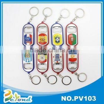 2016 Wholesale cheap custom metal beer bottle opener keychain