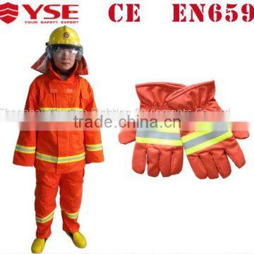 Nomex CE certificate safety Fire fighting gloves