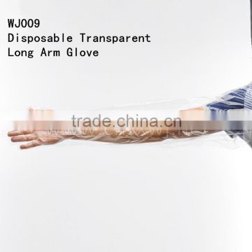 Shoulder length poly sleeves, disposable golves WJ009