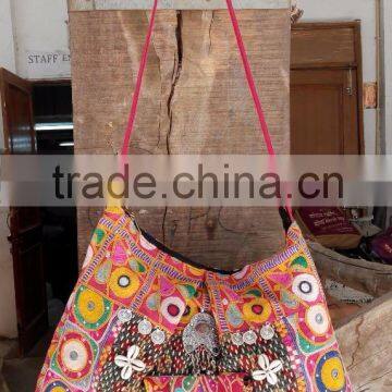 Multi color banjara handbag with tassel and coins