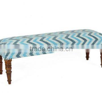 Natural Furnish Chevron Upholstered Bench