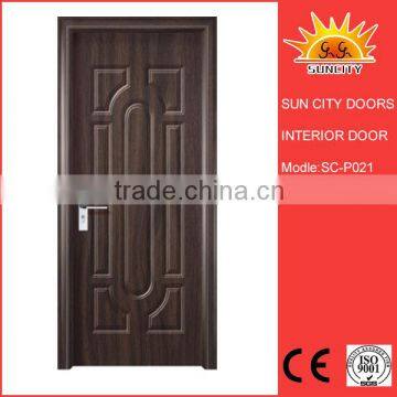 Pvc bathroom laminated plastic interior door