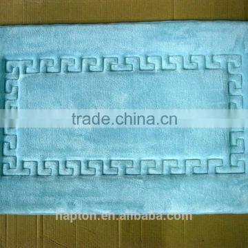 100% polyester anti-slip backing embossed memory foam mat