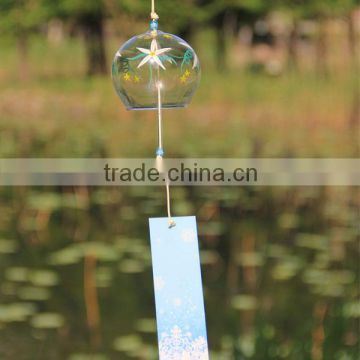 clear glass bell wind chime accept customized