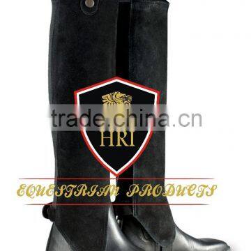 Black Suede Leather Half chaps / Horse Riding Half Chaps / Horse Riding Colorful Half chaps/Gaiters