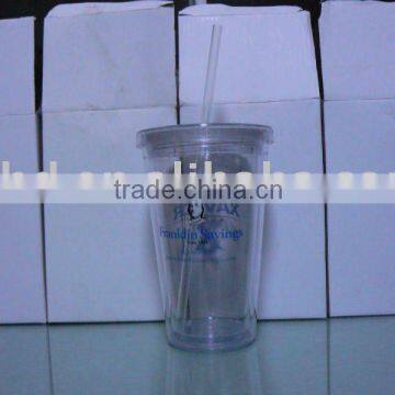 double wall plastic advertising tumbler