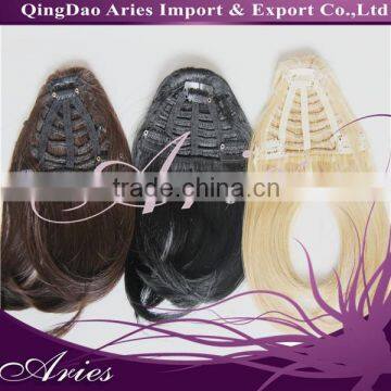 new design cheap price clip-in brown fringe hair bang