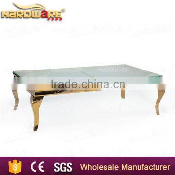 Triangle Gold Stainless Steel Wedding Tables Square MDF Wedding Tables Quality Choice photo-3