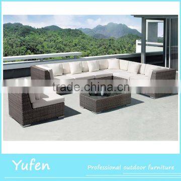 Rattan modern sectiona sofa used outdoor sofa