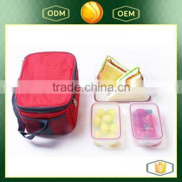 Wholesale Insulated Cooler Bag Meal Management Bag with 3 pieces food containers