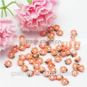 500pcs five-petaled bulk packaging wholesale nails art 3D ceramic flower for nail ZX:TC819