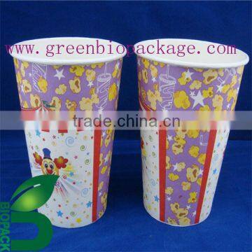 paper popcorn cup pla container