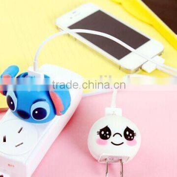 Portable Cute Cartoon Usb Traval Charger for Iphone Charger,Christmas Mini Gift Micro Usb Home Charger Adapter photo-6