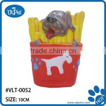 cute chips pet vinyl dog toys