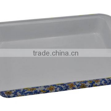 New Design New Decal Carbon Steel Ceramic Rectangular Cake Roaster Pan of cake bakeware