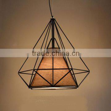 industrial country style diamond shape PVC shade vintage lamps for home/restaruent decoration