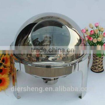 Round chafing dish with show window,chafing dish catering dish