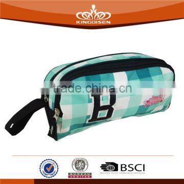 fashion double zipper pencil bag for kids