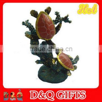 Painted resin turtle figurine