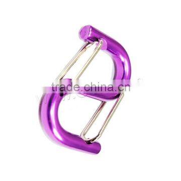 carabiner purple letter S shape aluminum key rings