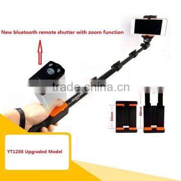 New Improved Model YT1288 Monopod Selfie Stick with Zoom