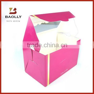 Custom folding cardboard paper cake packaging box wholesale