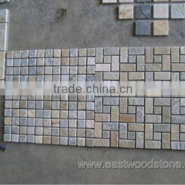 Natural Golden Quartzite Mosaic Tiles photo-6
