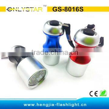 GS-8016S Aluminum Stamp Shaped 6 Led Pocket Torches Pass CE and ROHS
