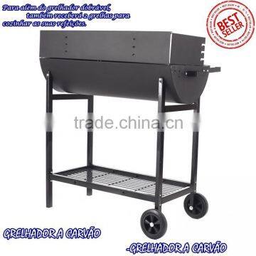 Half Barrel charcoal bbq grill