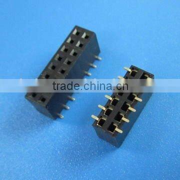 gold-plated double row 2.54mm pitch female header