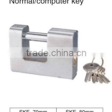 high quality rectangular armoured steel cover padlock