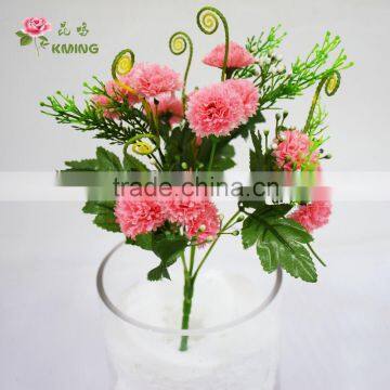 Mini silk flower natual touch carnation cut flower prices for wedding/home decoration