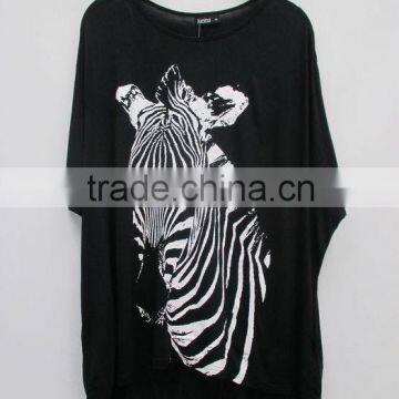 Women Plus Bat-wing High-low Printed Top photo-2