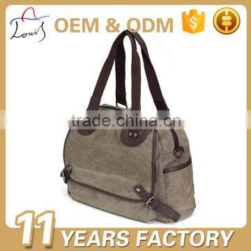 Wholesale Blank Green Canvas Tote Man Bag photo-2
