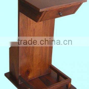 Wooden night stand / magazine stand with one drawer