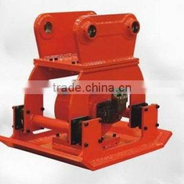 Excavator vibrating plate compactor