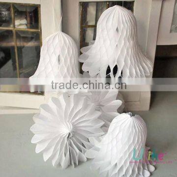 white paper christmas honeycomb bell