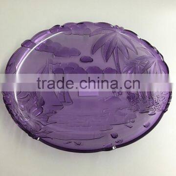 Round acylic/ps fruit tray/plate