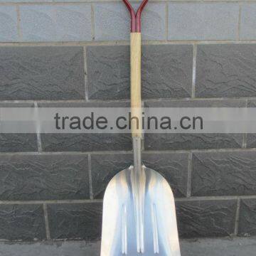 aluminum snow shovel with wood handle