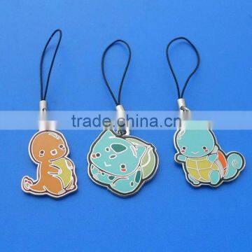 metal charms for mobile phone strap, cellphone pendant straps,cute enamel phone straps