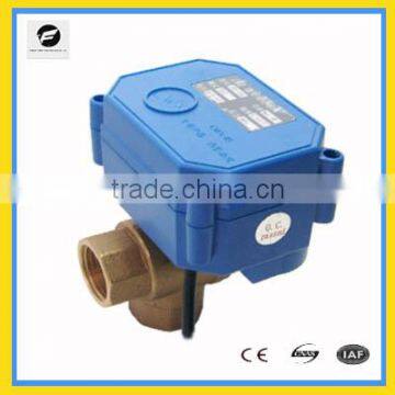 TF-CWX-15Q/N electric ball valve motorized automatic control 3-way DC3/6V DC9/24V 3wires brass/ss304