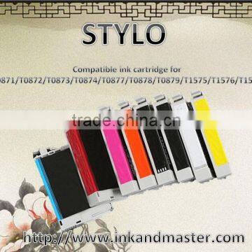 Compatible ink cartridge for T0870/T0871/T0872/T0873/T0874/T0877/T0878/T0879/T1575/T1576/T1577/T1579